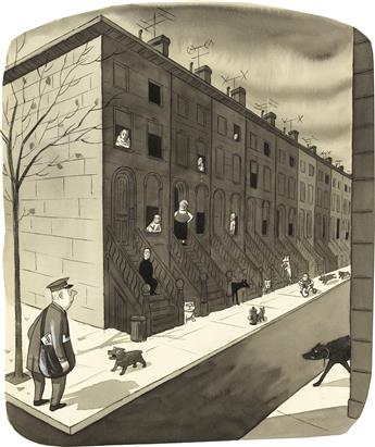 CARTOON. CHARLES ADDAMS. Get Off Our Block!
